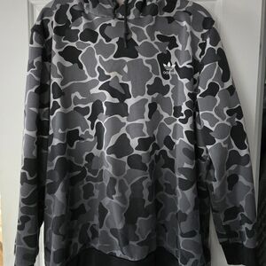 Adidas Men's Gray Camo Hoodie